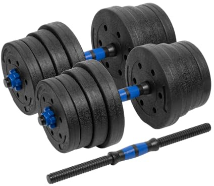Bitumen-Hantelset mit Verbindungsstange 2x15 kg, REBEL ACTIVE RBA-2301