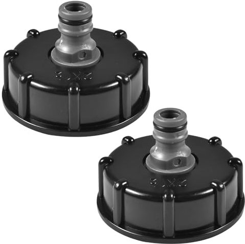 Tundwhite IBC-Tankadapter, Adapter für Tankdeckel, S60 x 6, 1/2 Zoll, Lochdeckel, geeignet für IBC-Tank, Gartenschlauch, Regenwassertank