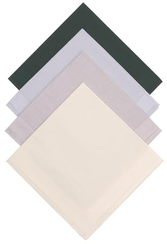 Giantree 4 Stück Taschentücher Herren, 40cm x 40cm Weiches Einstecktuch Baumwolle Stofftaschentücher herren Handkerchief herrentaschentücher taschentücher stoff Herrenanzug-Zubehör