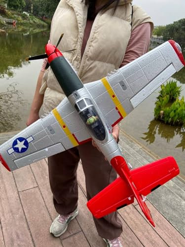 SOWOFA Super large 56CM realistic fighter jet, old-fashioned fighter jet, brushless motor, RTF ready, 2.4G remote-controlled 3D/6G stunt aircraft full body lighting