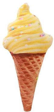 LICHENGTAI Eiscreme Plüschtier, 46cm Niedliche Zitrone Eiscreme Plüsch Puppe Kissen Gefüllte Kinderspielzeug Dekorative Plüschkissen Weiches Rückenkissen Geschenk Spielzeug Für Kinder Erwachsene