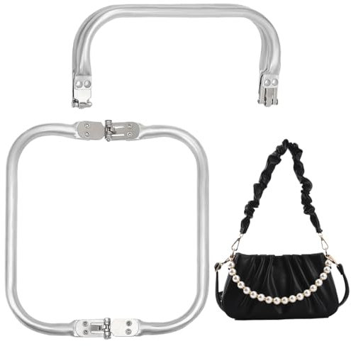 KSJEHW 2 Pezzi Chiusura Borsa Uncinetton 16 cm, Chiusura Clutch, Chiusure Per Borse Uncinetto, Manici Per Borse Uncinetto, Chiusura A Molla Per Borse, Per Clutch Per Borse Uncinetto