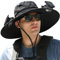 Jeeeun Hat with Fan, Solar Fan Hats for Men, Summer Sport Outdoor Hat Cap for Fishing (Black,Unisex)