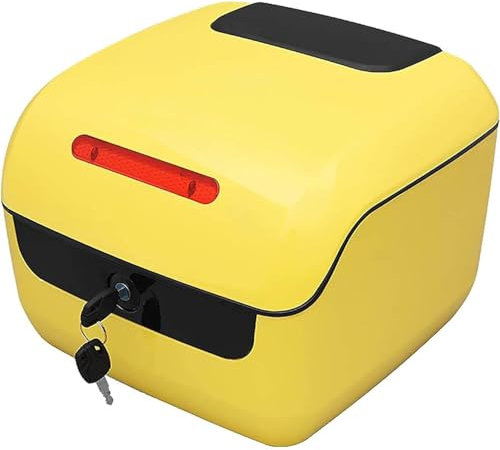 Generisch Gelb, Motorrad Topcase,Topcase universell Wasserfest,Haltbar Motorrad Roller Topcase,Motorrad Heckkasten,Für Helm,Gepäck Lagerung,Mit Sicherheitsschloss