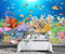 Tapete Kinderzimmer Fototapete Blaue Unterwasserwelt Tapeten Vliestapete Modern Schlafzimmer Wandtapete Bildtapete Wand Dekoration -D019-250cmX175cm