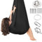 Yogatuch Zum Aufhängen, Sensorische Vertikaltuch, Sensorische Ganzkörpersocken, Sensorische Ganzkörper Socken Für Autismus, Stretchy Sensory Body Sox Zur Stressreduktion Mit Zubehör(Schwarz)