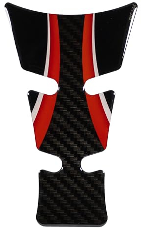 Tankpad Autocollant en gel pour moto - Rouge - Aspect carbone - Compatible avec Ducati X509601VA