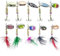 Fishing Spinners Lures C Spoon Sea Trout Salmon Pike Box Perch Flying Set 10 Pack Case Box Bucktail Tackle Feather Tail Bass Carp Pollock Mackerel Spoon Yellow Red Silver Gold (10 Pack (SK0829))