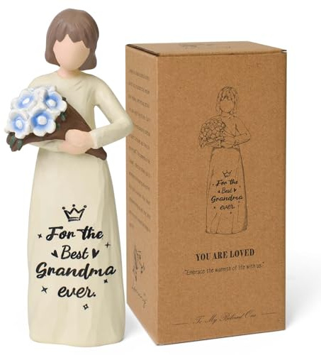 Grandma Gifts, Nana Nanny Birthday Gifts, Best Grandma Figurine | First Time Great Grandma, Presents from Grandkid for Birthday Mothers Day Christmas, Hand-Painted Statue for Home Decor