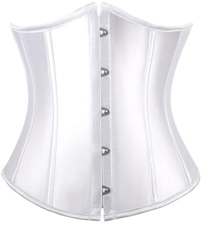 TRIWORKS Women's Underbust Corset Satin Waist Cincher Lace Up Corset | Underbust Boned Brocade Waist Training Halloween Gold, 6XL