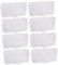PRETYZOOM 8Pcs Reusable Microfiber Cleaning Pads for Steam Mop Thick and Absorbent Washable and Design for Efficient Home Sanitization White