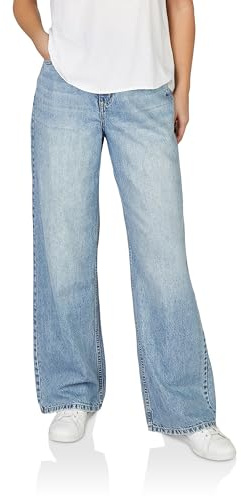 DENIMFY Jeans Damen Loose Fit DFDana High Waist Langes Bein Jeanshose Hose Denim Baumwolle Blau S M L XL XXL