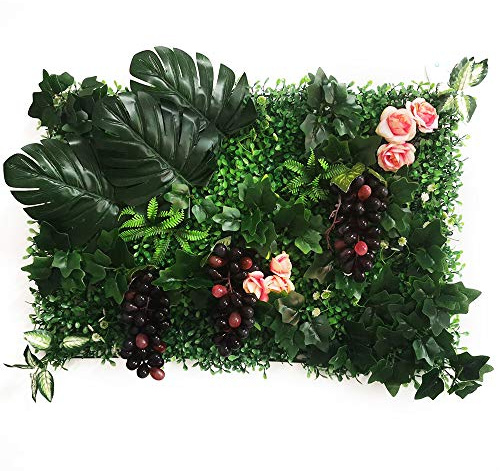 KFXYSM Erba Sintetica per Esterno,Prato Finto Pianta dell'impianto Artificiale Pannello da Parete del Fiore Prato Inglese Plant Grape Morning Glory Decorazione della casa(Sky Blue)
