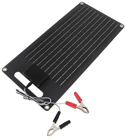 HEEPDD Panneau Solaire Double Chargeur USB 50W Panneau Solaire Monocristallin, Chargeur USB Double, Régulateur de Tension intégré, Idéal pour le Camping et les Activités de Plein Air Divertissement