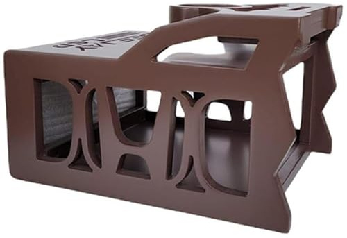 DEEJAY LED Custodia in legno per equalizzatore One Din Two, alloggiamento per controller audio per auto in MDF marrone con portabicchieri, logo DEEJAY LED 1 DIN, scatola in legno personalizzata per