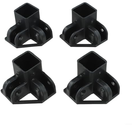 HomeVortex 4-Pack Pop-up Tent Canopy Gazebo Pole Leg, 34x34mm Square Tube Foot Covers, Plastic Corner Protectors for Camping Awning Repair and