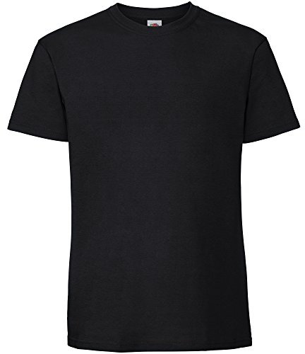 Fruit of the Loom Mens Ringspun Premium Tshirt (5XL UK) (Black)