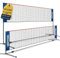 Boulder Volleyballnetz/Badminton Netz mit Stangen - 4,3m breit - Mobil & Höhenverstellbar - Tennis, Federball, Fußball u.a. Gartenspiele – Blau/Rot