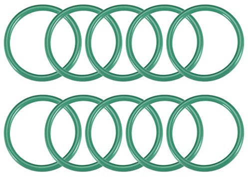 sourcing map Fluorkautschuk O Ringe, FKM Dichtung für Maschineninstallationen, 40mm AD 33mm ID 3,5mm Breite Grün, Packung von 10
