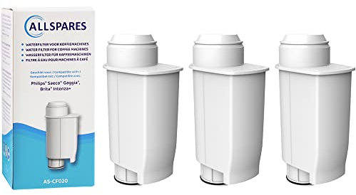 Geeignet für Saeco Intenza+ Wasserfilter von AllSpares CA6702/00, CA6706/48-3 Pack