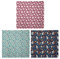 ABAKUHAUS Unisex Bandana, Romantische Blumenmuster Japanische Kultur Motive Kreative Bunte Blumen, 3er Pack, Mehrfarbig