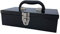 Workington Tragbare Tischler Metall Werkzeugkiste mit Riegel Kleinteilebox Steckdosen Aufbewahrungsbox Organizer 4002 Schwarz