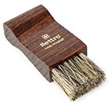 Lettro Shoe Polish Applicator Brush, Wooden Shoe Brush Ideal to Apply Shoe Cream and Wax on Leather Shoes and Boots, Shoe Care Small Horsehair Brush