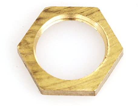 heyous 4 Stück Kontermutter Messing Rohrverschraubung 1/4 Zoll NPT Innengewinde Messing Kontermutter für Messgerät