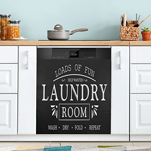 Laundry Room Washing Machine Magnet Cover Large Magnectic Sticker Laundry Room Magnets Decor Wash Machine Magnet Decals for Mom's Gift Kitchen Decorative 23x26