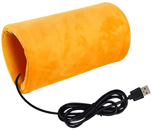 Isoliertasche für Babyflaschen,MoreChioce Tragbar Flaschenwärmer USB-Ladefunktion Flaschenhülle Milchflasche Milchflaschenwärmer Heizungswärme Reiseisoliertasche Babyflasche Warmhalten Tasche,Orange