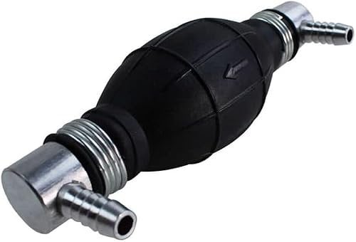 Poire Pompe d'Amorçage Universelle pour Système d’Alimentation Gasoil ou Essence Coudée des Deux Cotés à 90° - Sortie de 8mm avec Clapet Anti Retour