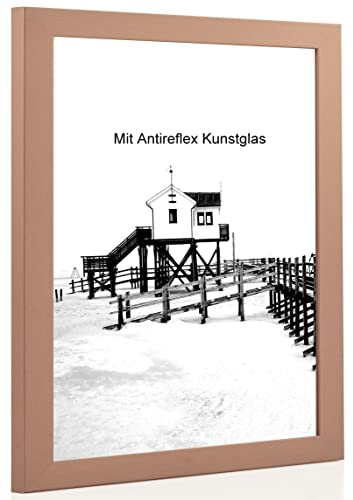 Bilderrahmen Kupfer mit Antireflexglas - Bildgröße 25x30 cm - Leistenbreite 30mm