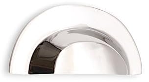 Infinity Decor Traditional Style Solid Brass Cup Shell Handle 105mm - Polished Nickel Kitchen Cabinet Drawer Cupboard Door Pull 