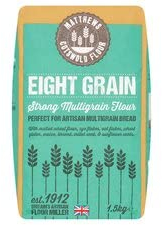 Matthews Flour Eight Grain Strong Multigrain 1.5Kg - Artisan Blend of Wheat, Rye, Oat Flakes, Malted Wheat, Maize, Linseed, Sunflower, and Millet Seeds for Baking Bread