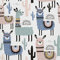 HEKO PANELS Stoff Oxford Wasserdichte Meterware Canvas-Stoff Polyester Stoff Zum Nähen Nähstoffe Dekostoffe Wasserabweisend Blickdicht Lamas 1 Meter 155 x 100 cm