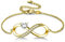 Armband Unendlichkeitszeichen, Infinity Armband Damen Gold mit Herz Zirkonia Vergoldet Schmuck Geschenke Muttertag Geburtstag Weihnachten Valentinstag mit Geschenkbox für Freundin Frauen Mädchen Mama