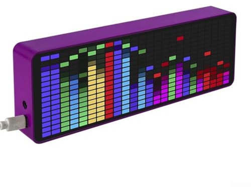RANRAO Musikspektrumanzeige VU Meter RGB Audio Level Display Verstärker Board RGB LED Digital Musik Audio Spektrum Analyzer Rhythmus Level Indikator Sound Spectrum Visualizer (Lila), 1511884312