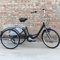 Brride 24 Zoll Dreirad für Erwachsene 6 Gänge Cruise Cityräder mit Licht und Korb bis 25kg Tricycle 3 Rad Erwachsene City Fahrrad für Heimtrainer Sport Outdoor