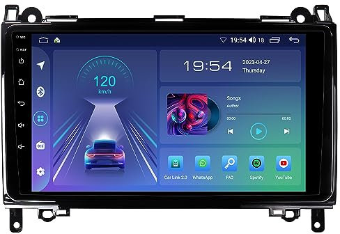 JUNHUA Android 12 Autoradio 2+32GB para Mercedes Benz W169 W245 B16 B170 B180 B200 W639 Vito Viano W906 Sprinter, Wireless Carplay/Android Auto GPS Navigation Bluetooth WiFi Radio