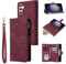 UEEBAI Premium Vintage PU Leder Flip Cover Handyhülle mit Magnetverschluss und Kartenfächer und TPU Handschlaufe