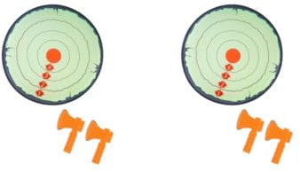 2 set Sticky Axe Throwing Game Set Competitive Toy Self-adhesive Toss Target Wall Interactive Sports for Indoor Outdoor Halloween