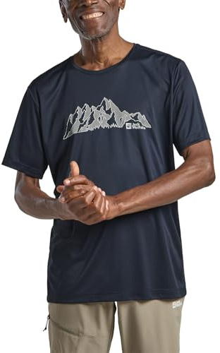 Jack Wolfskin Herren Peak Graphic M T-Shirt, MTN Midnight Sky, 3XL EU