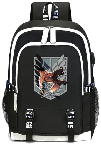 Anime AOT Cosplay Rucksack Canvas Schultasche Laptop Schultasche Bookbag