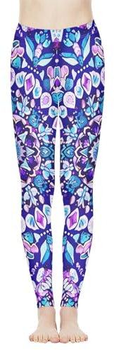 Xhuibop Yogahose für Damen, Bauchkontrolle, Workout-Leggings, Stretch, Fitness, Strumpfhose, Po-Heben, Boho Mandala Floral, Groß