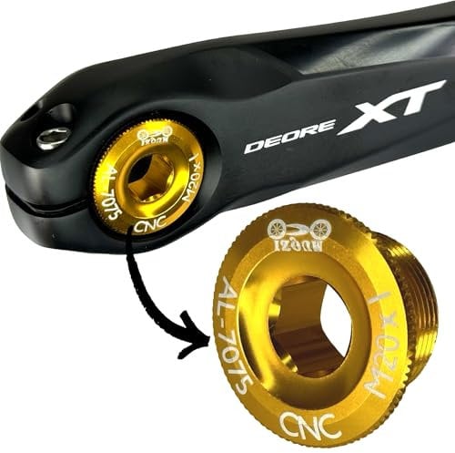 F26 SL M20 x 1 Tuning Fahrrad Kurbelarm Kurbelschraube passend für MTB & Road Hollowtech II Kurbeln I Deore I SLX I XT I XTR I 105 I Ultegra I Dura Ace (Gold)