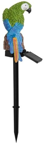 Sarini LED-Solarleuchten, Kunstharz, Solar-Garten-Lichter, Papagei, Tier, Rasendekoration, wasserdichte Lichter, Park, Boden, Landschaftsbeleuchtung