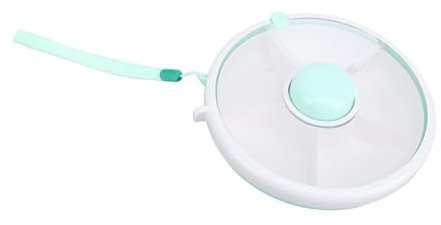 Kinder-Snack-Spinner, 5-Fach-Spender, 360° Drehbar, Snack-Box, Snack-Spinner, Auslaufsicher, Auslaufsicher, Versiegelt, Kinder-Obst, Rotierendes Bündel für Mittagessen, (GREEN)