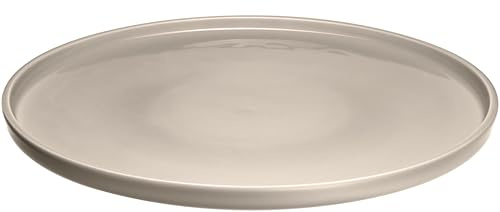 LEONARDO HOME Speiseteller ROMA 1 Stück • Ø 27 cm • Mikrowellen- & Spülmaschinengeeignet • stapelbar • kombinierbar mit weiteren Farben • Steingut-Teller mit glasierter Oberfläche • beige • 026362
