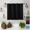 JIAHAO Rideau Occultant Thermiques Anti Froid 90 x 110 cm Rideau Occultant avec Œillets Rideau Occultant Protection Solaire,pour Salon, Noir