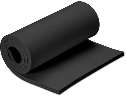 Negra Goma EVA 15mm, MEARCOOH 35.5cm*99cm Cosplay Espuma EVA, 1PCS Goma Espuma Densidad 86kg/m3 para Cosplay Disfraces, Manualidades, Proyectos DIY (Negra 15mm)